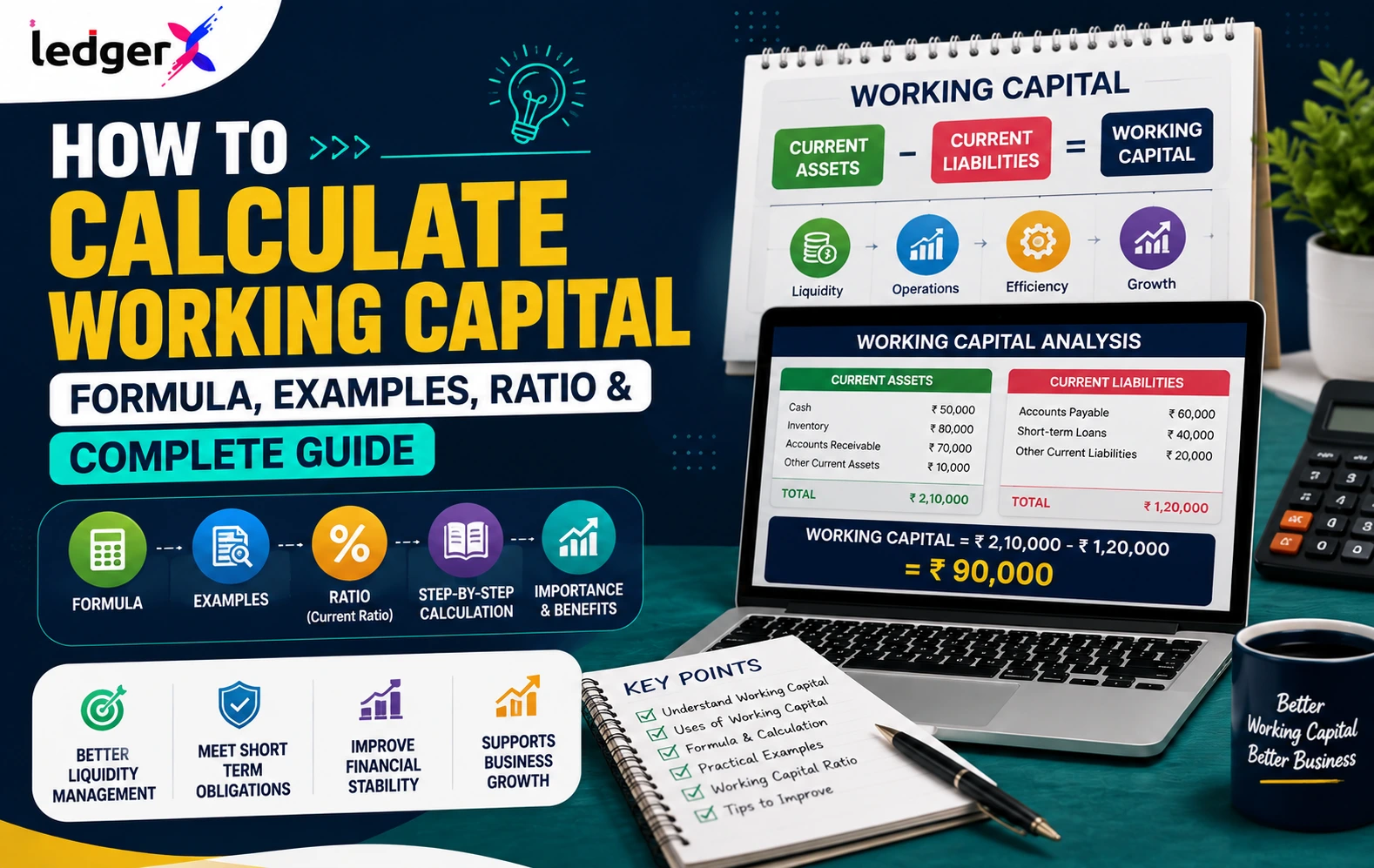 How to Calculate Working Capital: Formula, Examples, Ratio & Complete Guide