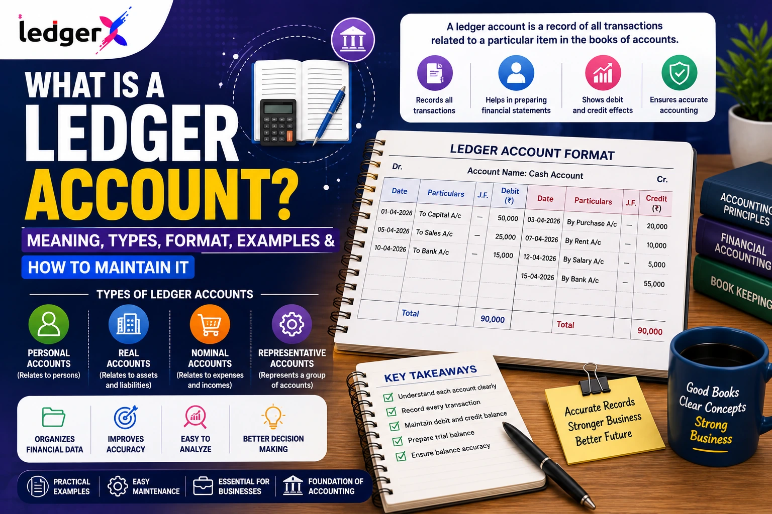 What is a Ledger Account? Meaning, Types, Format, Examples & How to Maintain It